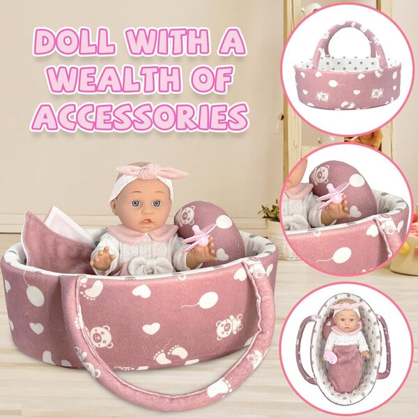 Set Bambola Reborn Realistica con Accessori - Morbida, Sicura e Portatile