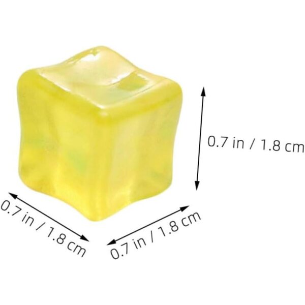 INOOMP 40pz Cubetti Ghiaccio Finti in Resina Trasparente Riutilizzabili per Decorazioni e Foto
