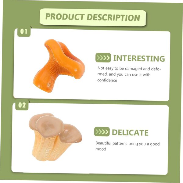 Dekorative künstliche Pilze ERINGOGO aus realistischem Harz – Set mit 8 Miniaturen für Handwerk und Zuhause