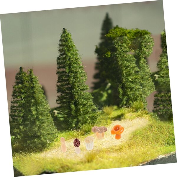Dekorative künstliche Pilze ERINGOGO aus realistischem Harz – Set mit 8 Miniaturen für Handwerk und Zuhause