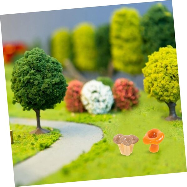 Dekorative künstliche Pilze ERINGOGO aus realistischem Harz – Set mit 8 Miniaturen für Handwerk und Zuhause
