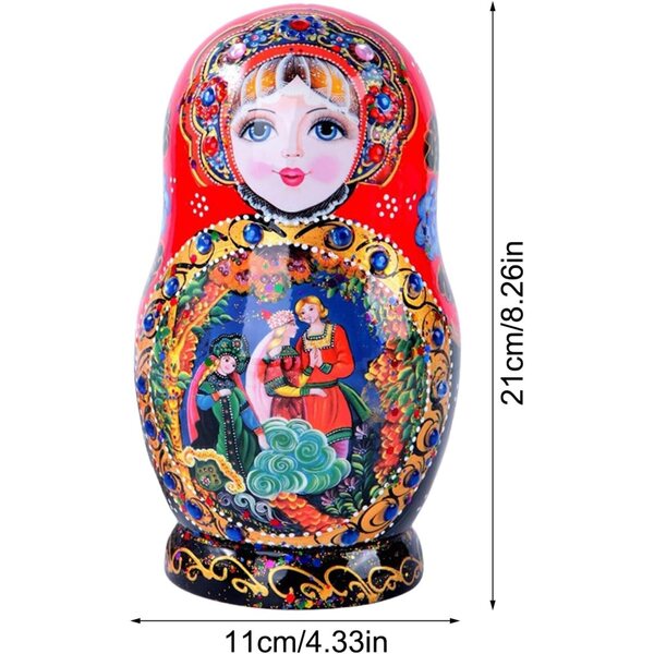 10 Schichten handgefertigte russische Nistpuppen aus Holz, pädagogisches und dekoratives Geschenk