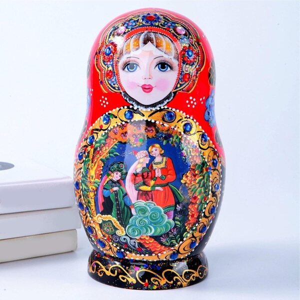 10 Schichten handgefertigte russische Nistpuppen aus Holz, pädagogisches und dekoratives Geschenk