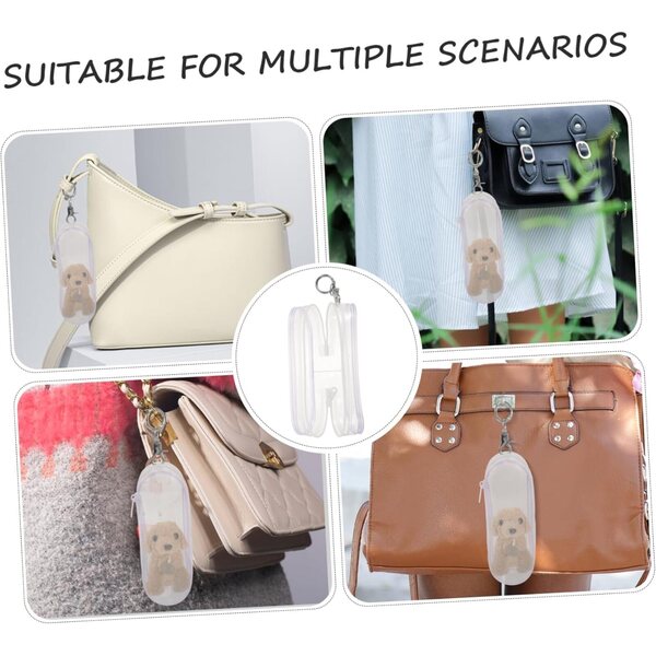 Mini Borsa Trasparente Per Bambole con Fibbia Appesa - Porta Figure e Accessori