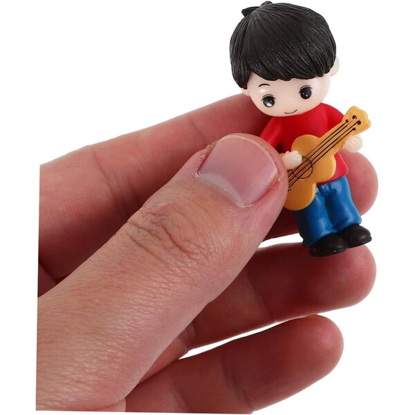 YARNOW Miniatura Casa delle Bambole Pianoforte e Chitarra in Resina Decorazione Musicale