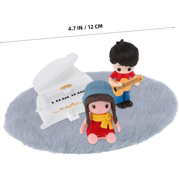 Decorazioni Musicali Miniature Garneck per Casa delle Bambole con Pianoforte e Chitarra