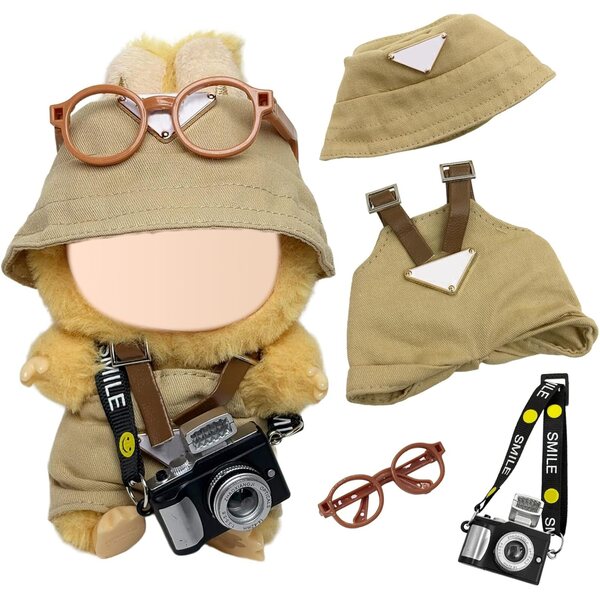 Set aus Kleidung und Modeaccessoires für 17 cm große Carreuty-Plüschpuppen, komplette Kleidung
