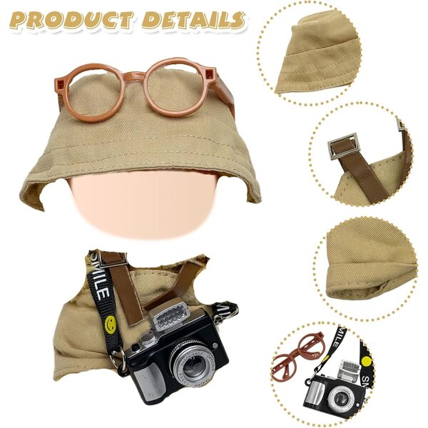 Set aus Kleidung und Modeaccessoires für 17 cm große Carreuty-Plüschpuppen, komplette Kleidung