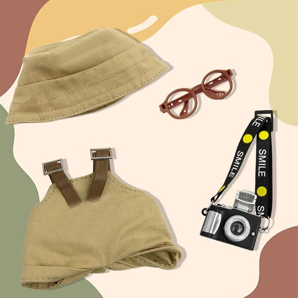 Set aus Kleidung und Modeaccessoires für 17 cm große Carreuty-Plüschpuppen, komplette Kleidung