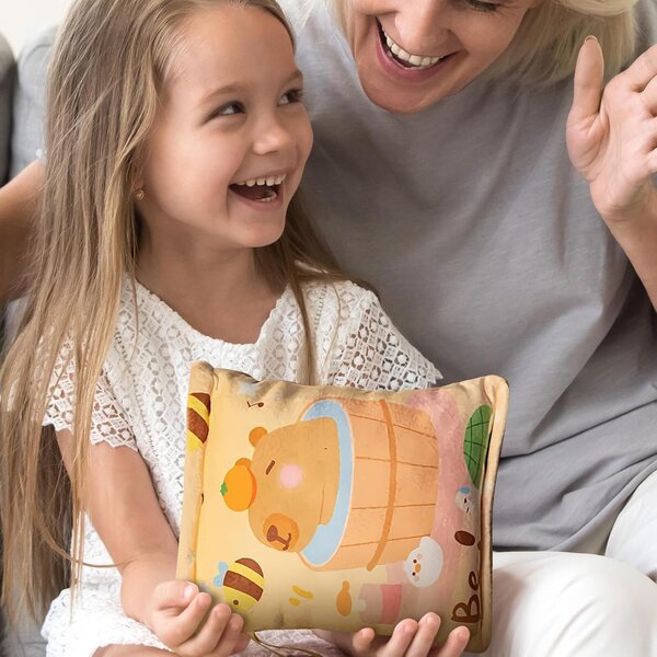 Capybara Kinder-Snacktasche mit 4 Mini-Puppen, weich und tragbar, ideal für Kinder