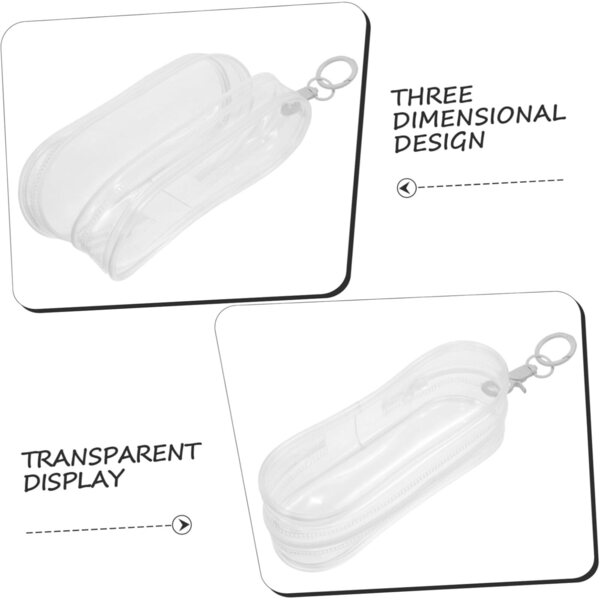 Borsa Porta-Bambole Trasparente Mini Toyvian in PVC, Leggera e Portatile