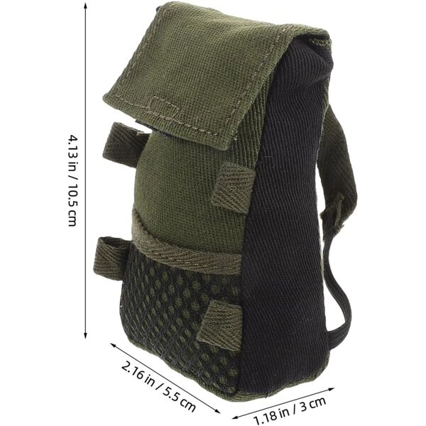 TOYANDONA Mini Zaino per Bambole 30,5 cm in Scala 1/6, Modello Soldato Verde