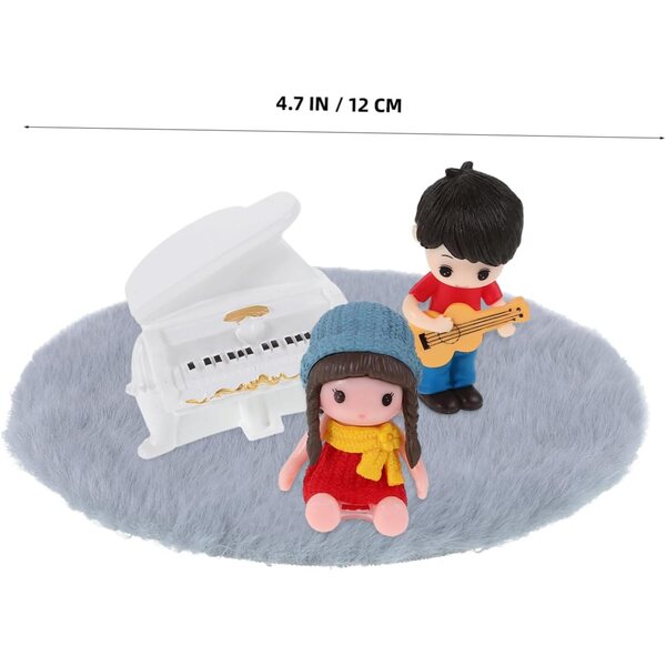 Miniatur-Klavier- und Gitarristenfigur aus Kunstharz für Heim- und Bürodekoration
