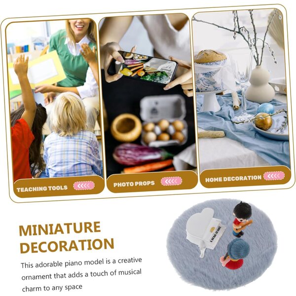 Miniatur-Klavier- und Gitarristenfigur aus Kunstharz für Heim- und Bürodekoration