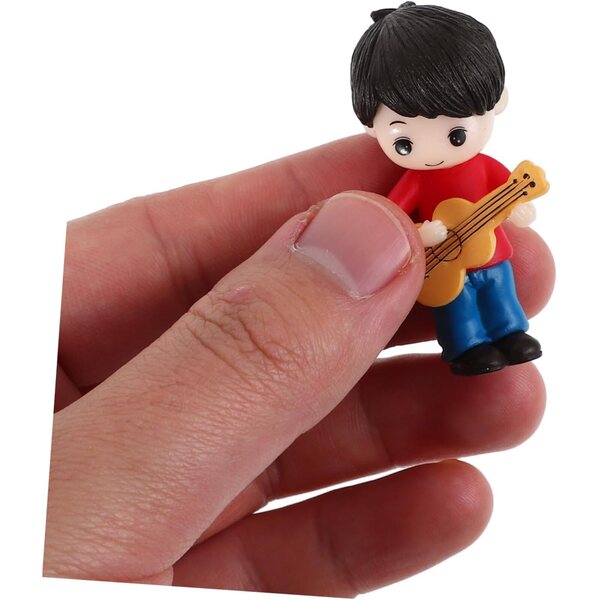 Miniatur-Klavier- und Gitarristenfigur aus Kunstharz für Heim- und Bürodekoration