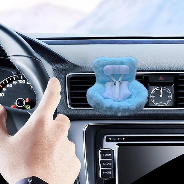 Seggiolino per bambole Qikam con clip per presa d'aria auto, sicuro e decorativo