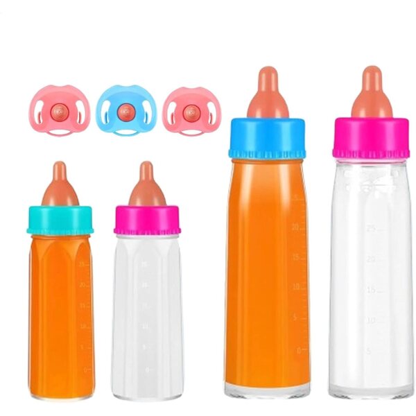 Bottiglie per Bambole con Latte Scomparso - Set Gioco Creativo Ynnhik, Accessori Colorati