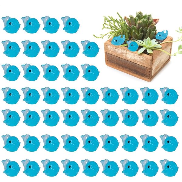 Figurine Delfini in Resina Miniatura 50 pz Impermeabili per Decorazioni Giardino