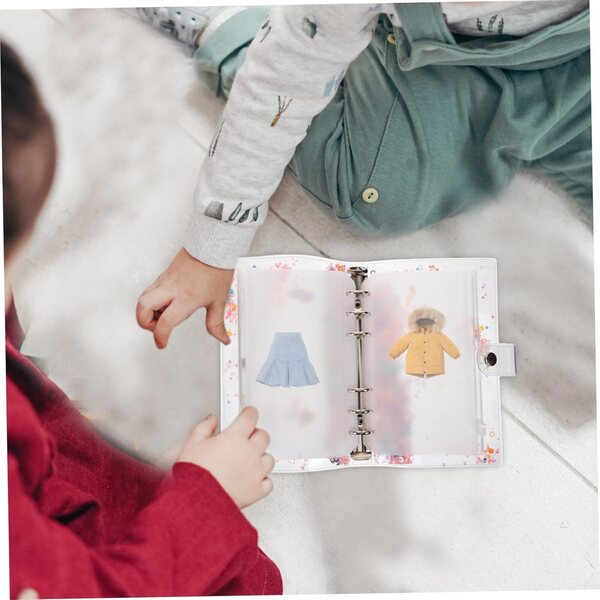 Toyvian Kleidungshalterbuch für BJD 1/12 Puppen, Schuh- und Zubehör-Organizer