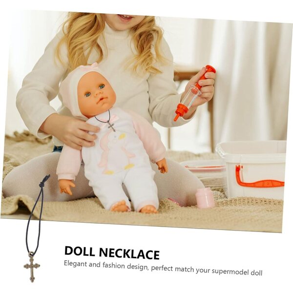 UPKOCH 10 Kreuz-Halsketten für elegante Puppen, Schmuckzubehör für Rollenspiele