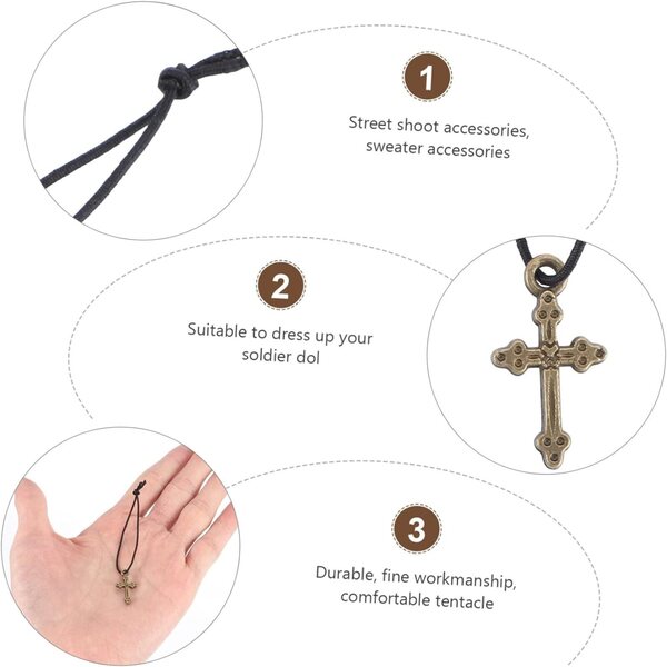 UPKOCH 10 Kreuz-Halsketten für elegante Puppen, Schmuckzubehör für Rollenspiele