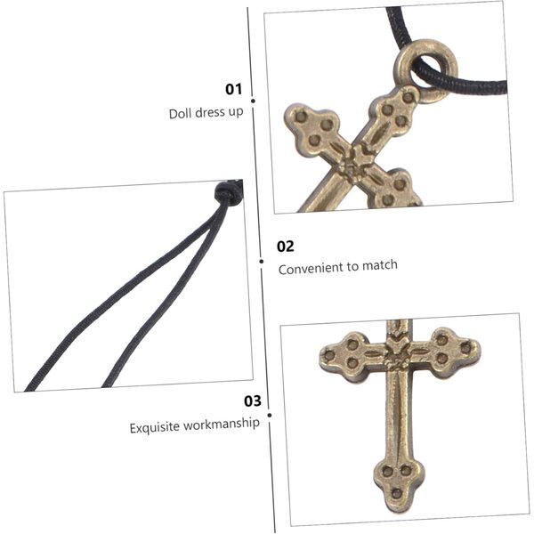 UPKOCH 10 Kreuz-Halsketten für elegante Puppen, Schmuckzubehör für Rollenspiele