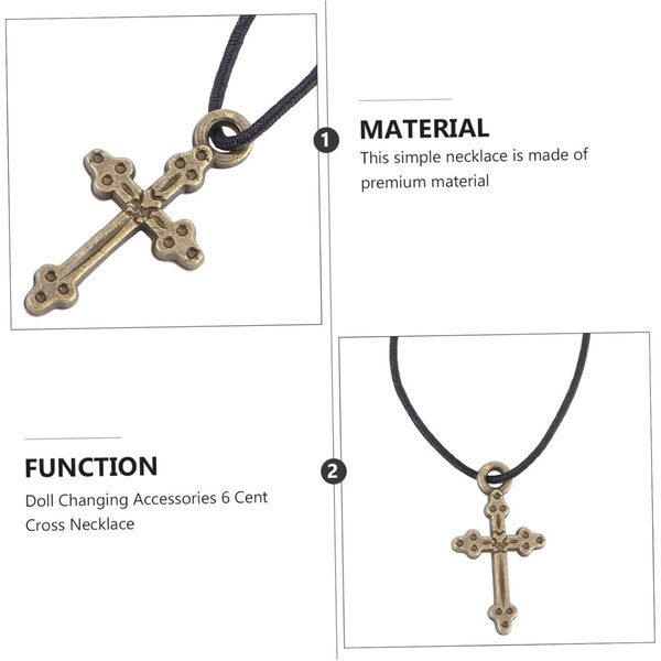 UPKOCH 10 Kreuz-Halsketten für elegante Puppen, Schmuckzubehör für Rollenspiele