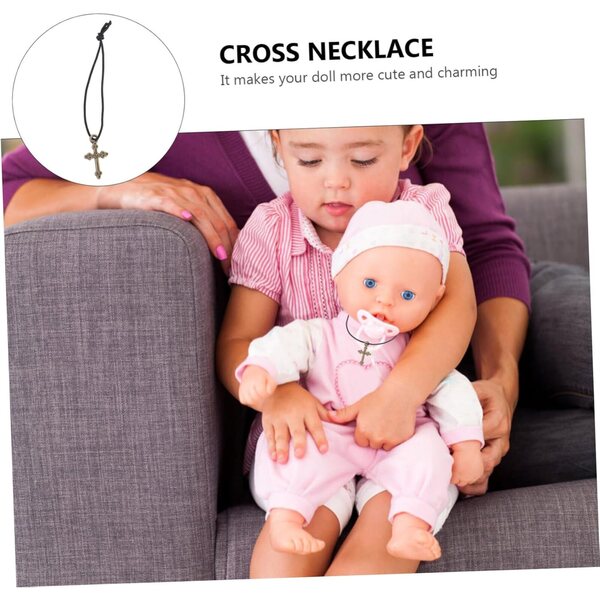 UPKOCH 10 Kreuz-Halsketten für elegante Puppen, Schmuckzubehör für Rollenspiele
