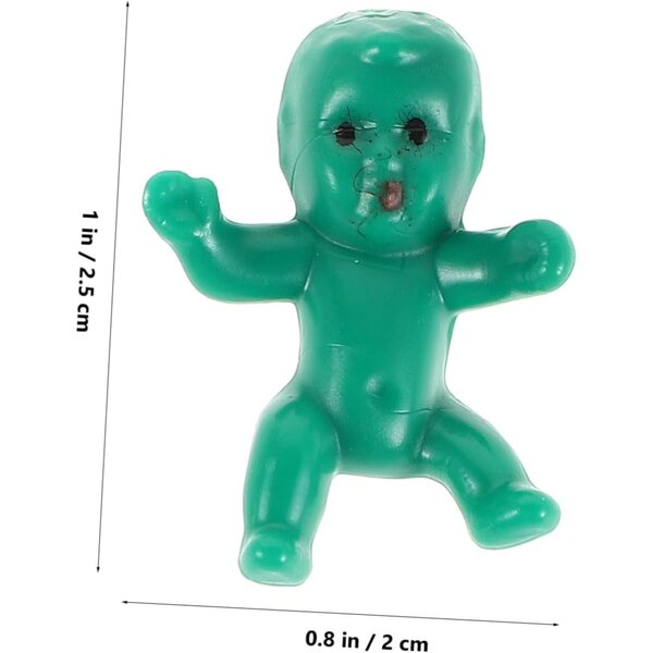 Vaguelly 20 Mini-Kunststoffbabys für Dekorationen und kognitives und motorisches Spielen