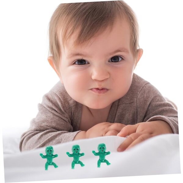 Vaguelly 20 Mini-Kunststoffbabys für Dekorationen und kognitives und motorisches Spielen