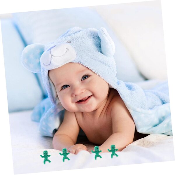 Vaguelly 20 Mini-Kunststoffbabys für Dekorationen und kognitives und motorisches Spielen