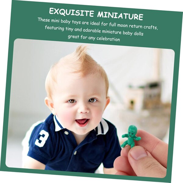 Vaguelly 20 Mini-Kunststoffbabys für Dekorationen und kognitives und motorisches Spielen