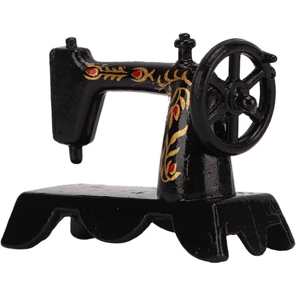 Gonetre Macchina da Cucire Miniatura Vintage in Metallo per Casa delle Bambole 1:12