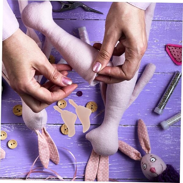 VICASKY Mini Piedi Realistici in Plastica per Bambole 1/6 - Accessori Articolati