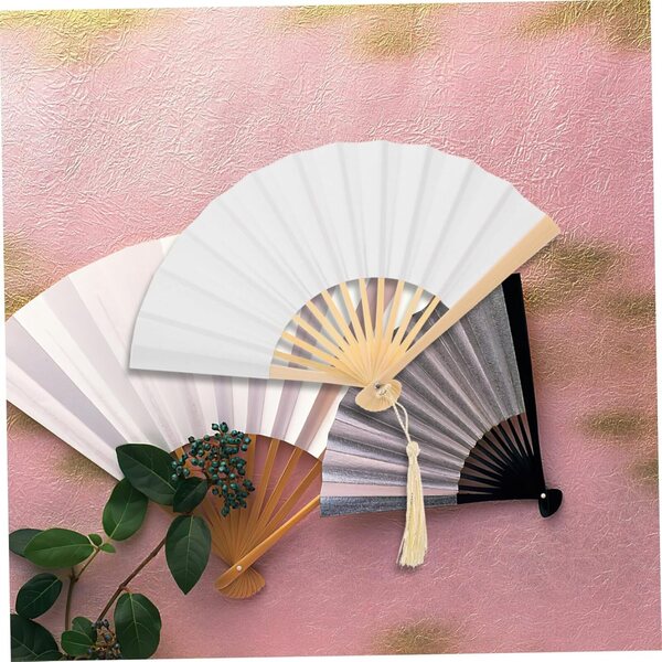 4 pezzi mini ventagli pieghevoli in carta per decorazioni e bambole, eleganti e portatili