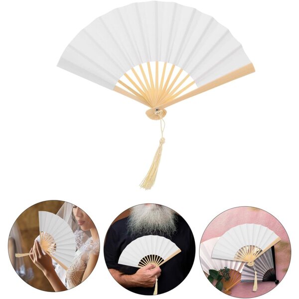 4 pezzi mini ventagli pieghevoli in carta per decorazioni e bambole, eleganti e portatili