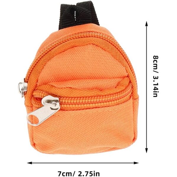 VICASKY 6 Mini-Puppenrucksäcke mit Reißverschluss und Anhänger, Puppenhauszubehör