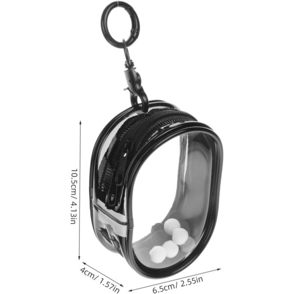 VICASKY Borsa trasparente in PVC per bambole con doppia cerniera e portachiavi