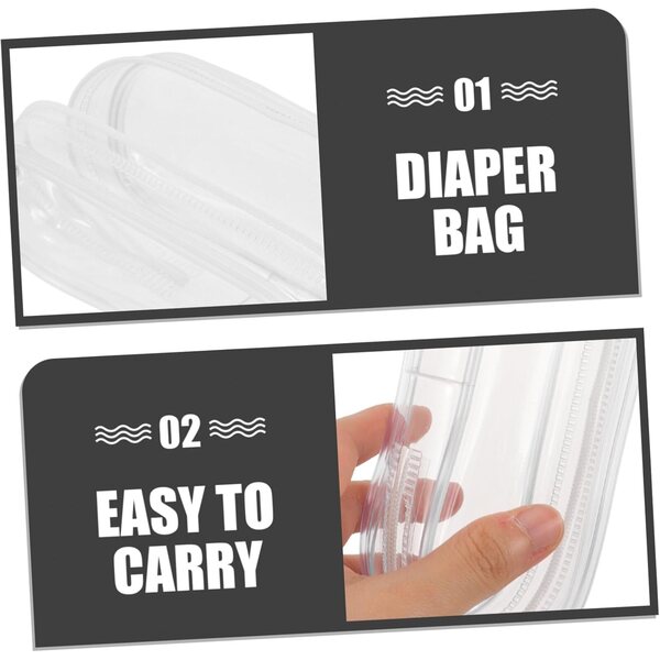 Alasum Borsa Trasparente PVC per Mini Bambole con Fibbia, Custodia Leggera e Resistente