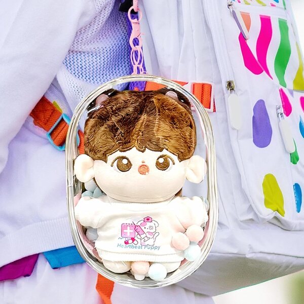 Robuste und tragbare transparente Tasche zum Transport und Aufbewahren von Puppen