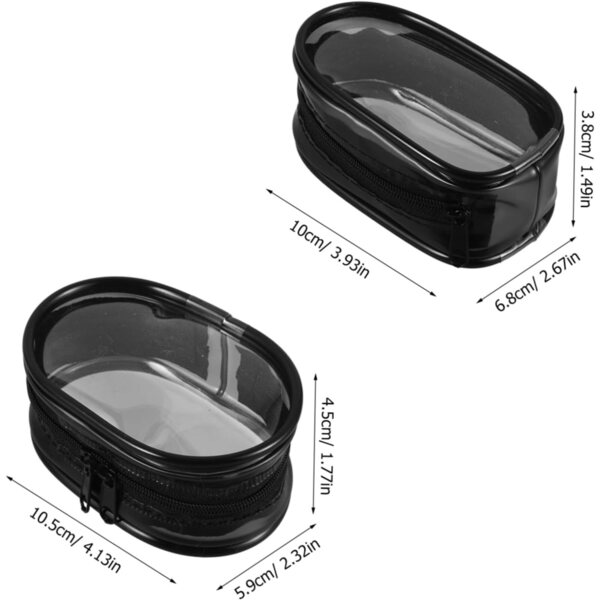 Borsa Trasparente Portatile per Bambole con Custodia Protettiva in PVC 10x6.8x3.8 cm