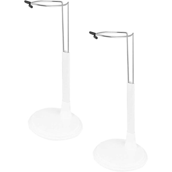 Supporto regolabile per bambole da 25 cm - 2 pezzi stabile e protettivo bianco
