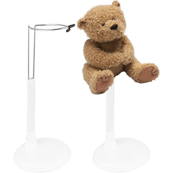 Supporto regolabile per bambole da 25 cm - 2 pezzi stabile e protettivo bianco
