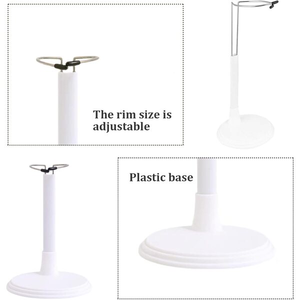 Supporto regolabile per bambole da 25 cm - 2 pezzi stabile e protettivo bianco