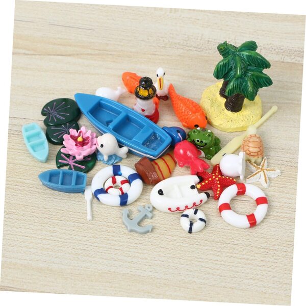 TOYANDONA 56pz Mini Decorazioni Oceaniche in Resina per Acquari, Terrari e Feste a Tema Spiaggia