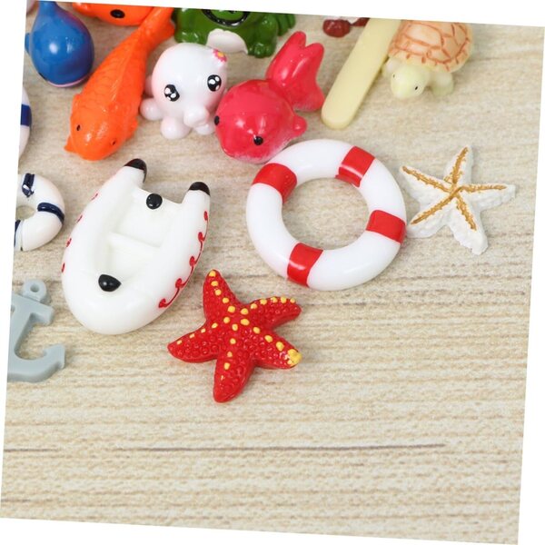 TOYANDONA 56pz Mini Decorazioni Oceaniche in Resina per Acquari, Terrari e Feste a Tema Spiaggia