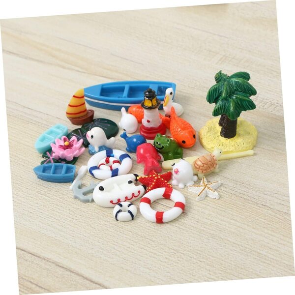 TOYANDONA 56pz Mini Decorazioni Oceaniche in Resina per Acquari, Terrari e Feste a Tema Spiaggia