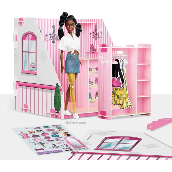 BLADEZ Barbie Pop Up Boutique - Set Gioco Moda Personalizzabile con Adesivi e Accessori