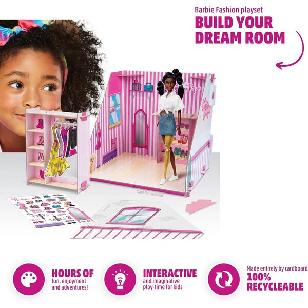 BLADEZ Barbie Pop Up Boutique - Set Gioco Moda Personalizzabile con Adesivi e Accessori