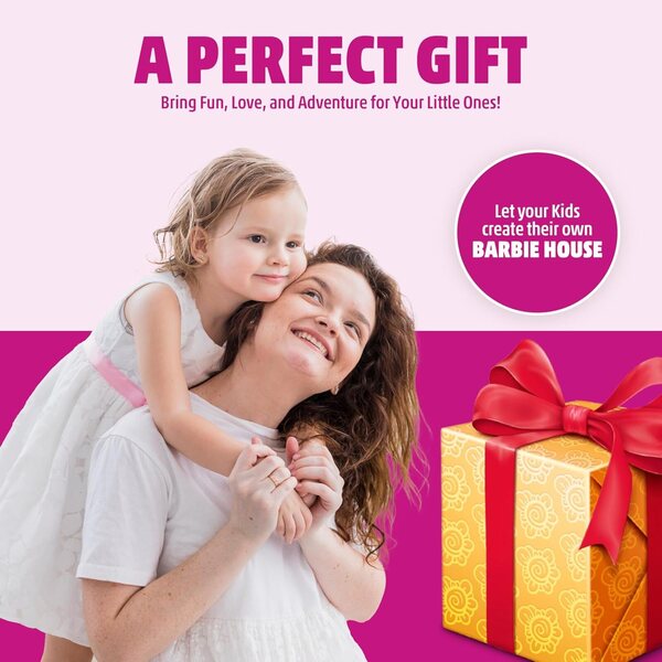 BLADEZ Barbie Pop Up Boutique - Set Gioco Moda Personalizzabile con Adesivi e Accessori